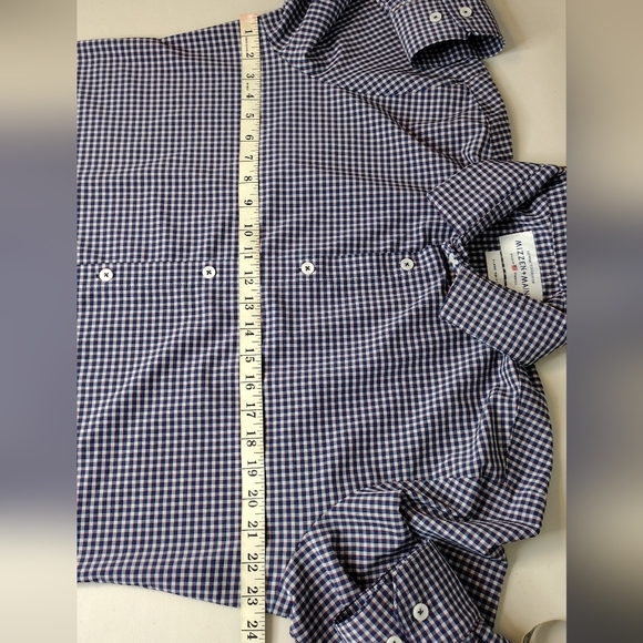 Mizzen+Main Leeward Men's Plaid Long Sleeve Button Down Dress Shirt Size XL - Picture 11 of 12